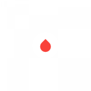 red blood drop with white background